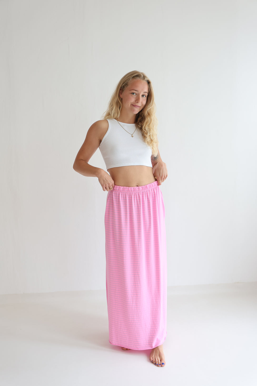 Striped Sweat Skirt