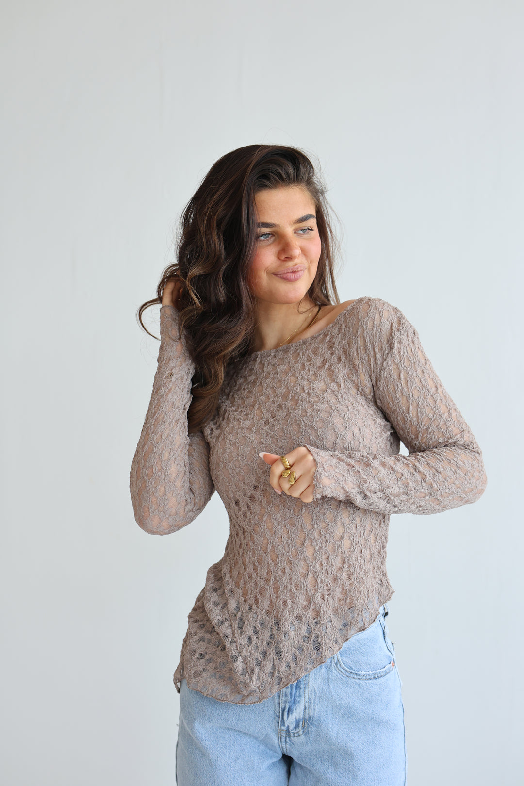 Asymmetric Mesh Longsleeve
