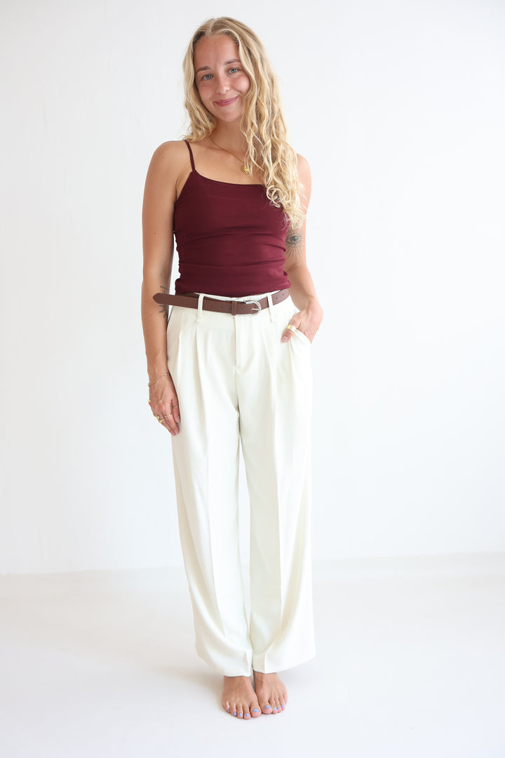 Bundfaltenhose mit Gürtel Anna