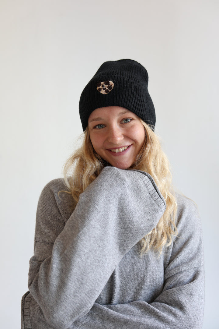 Mütze Leopard Heart