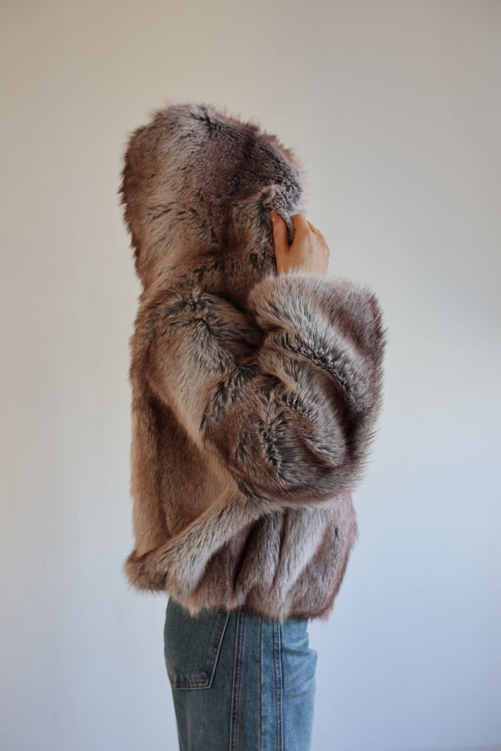 Cropped Faux Fur Jacket Milano
