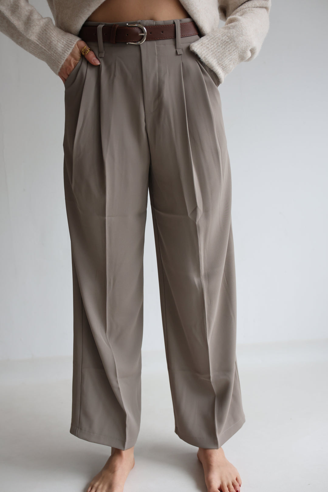 Bundfaltenhose mit Gürtel Anna