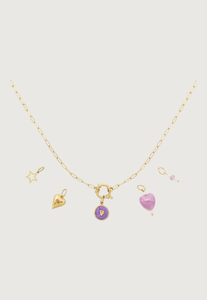 DIY Halskette Violet Hearts