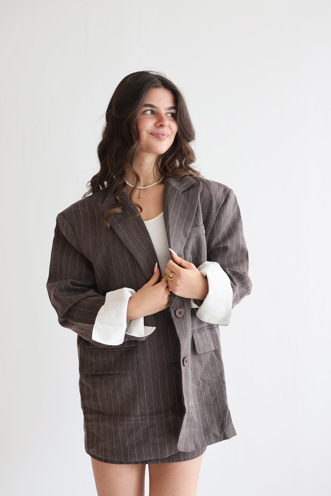 Manhattan Pinstripe Skirt