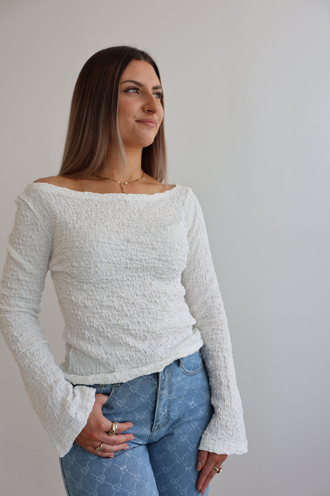 Longsleeve mit Struktur Ina