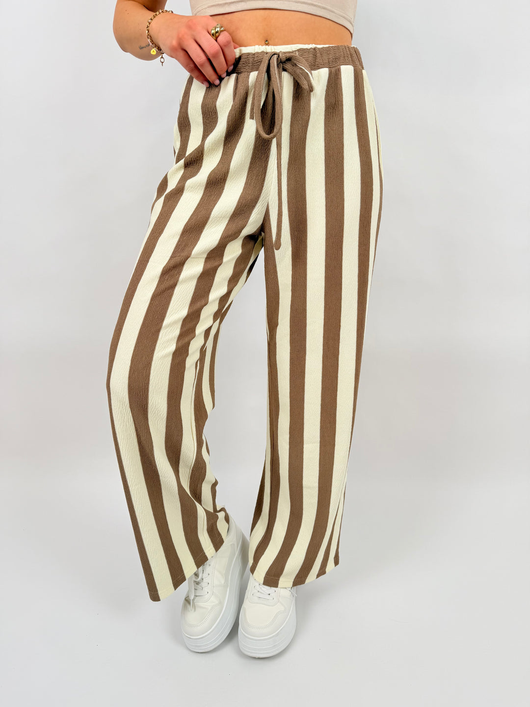 Gestreifte Hose Blockstripes (kurze Länge)
