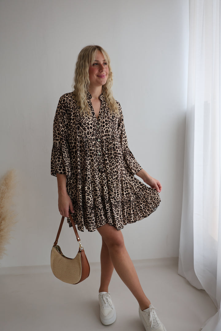 Tunikakleid mit Leoprint Mary