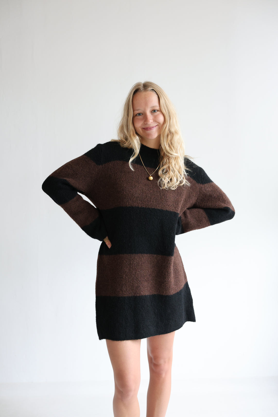 Soft Stripe Knit Dress