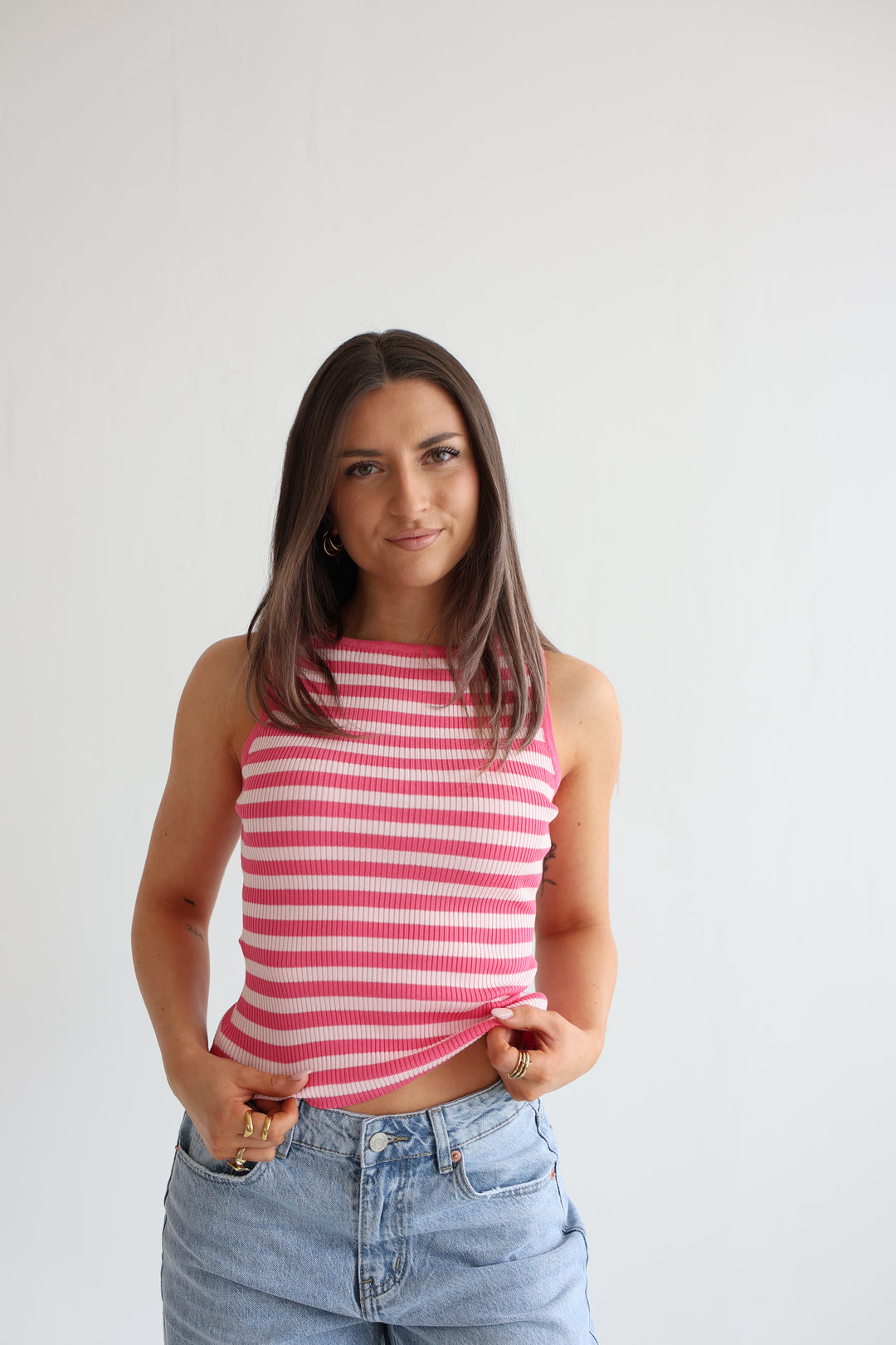 Candy Stripe Rip Top