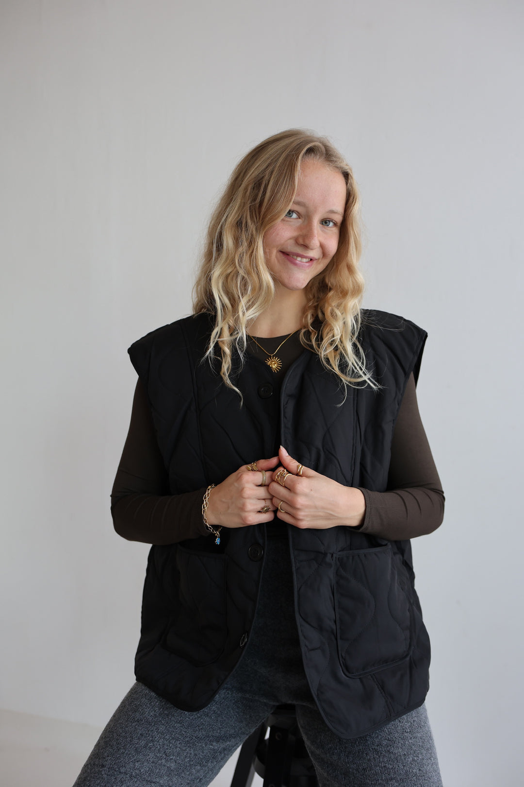 Black Puffer Vest