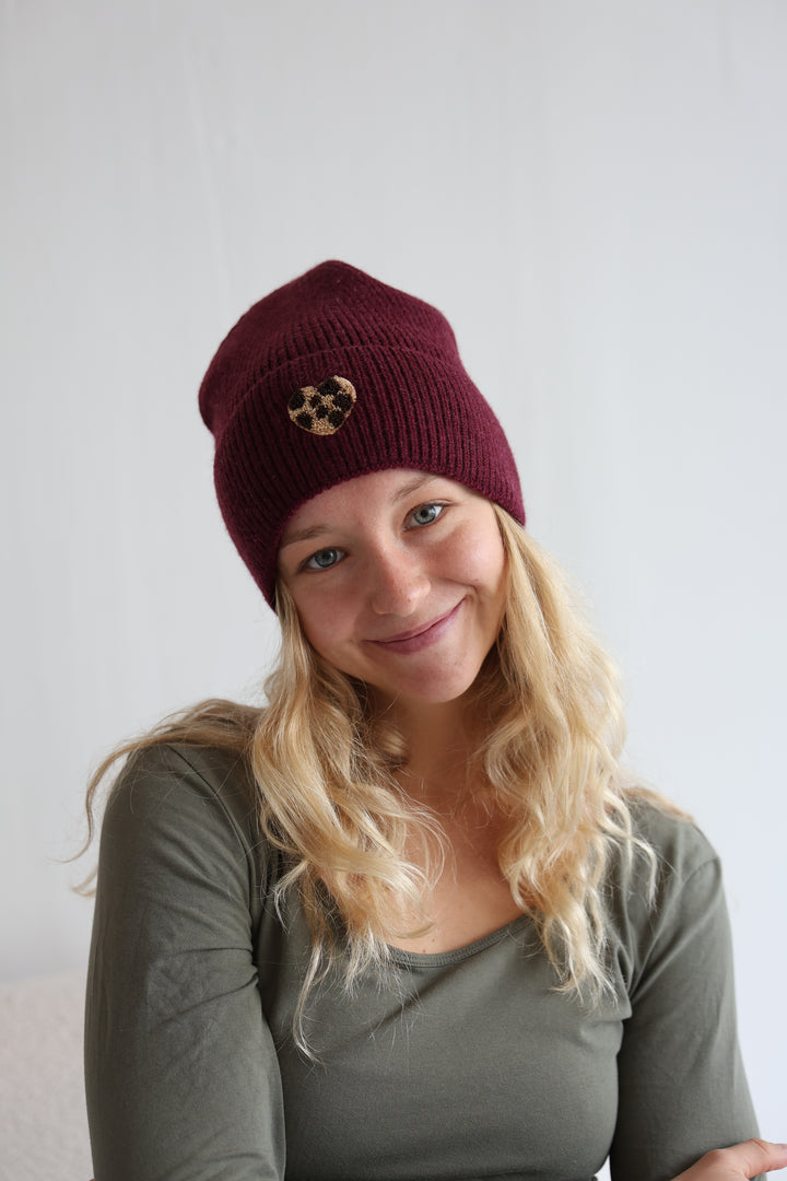 Mütze Leopard Heart