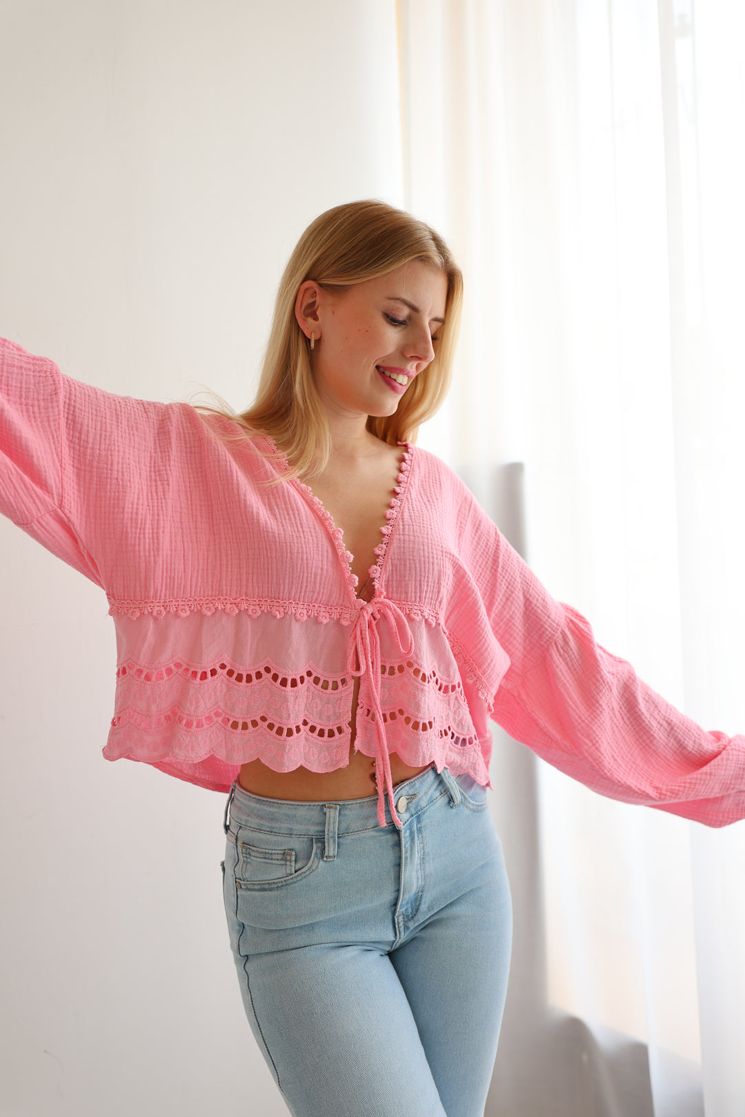 Musselinbluse Sweet Ruffles