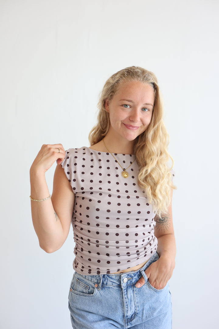 Ruffled Polka Dots Top