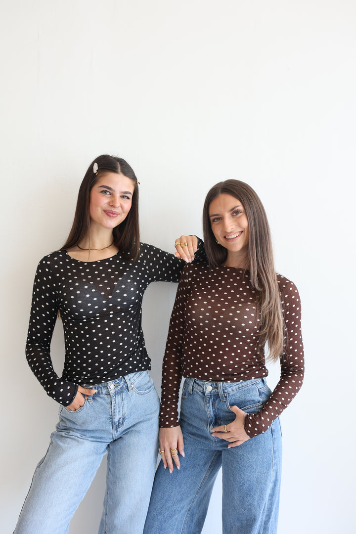 Polka Dots Cashmere Longsleeve