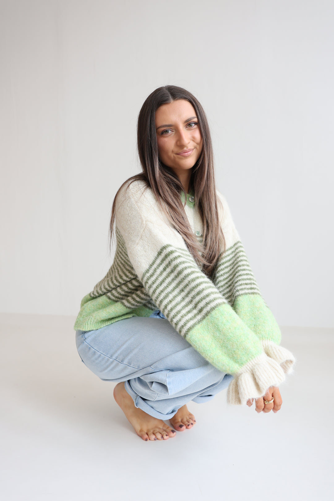 Candy Stripe Knit Cardigan