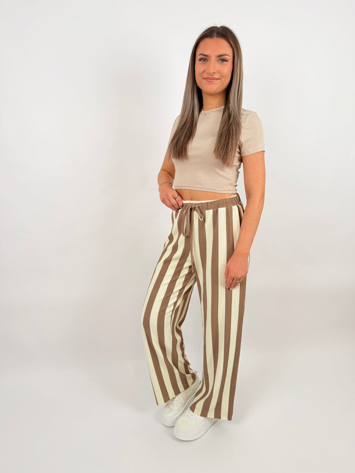 Gestreifte Hose Blockstripes (kurze Länge)
