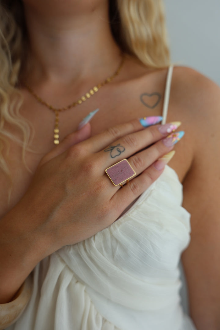 Ring Square Stone