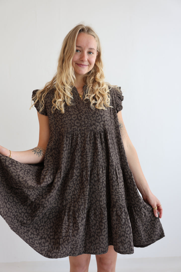 Musselinkleid Timeless Leopard