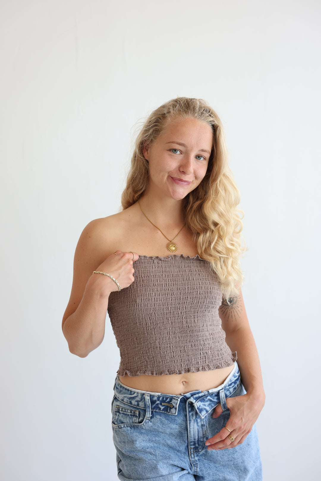 Croptop aus Musselin Malu