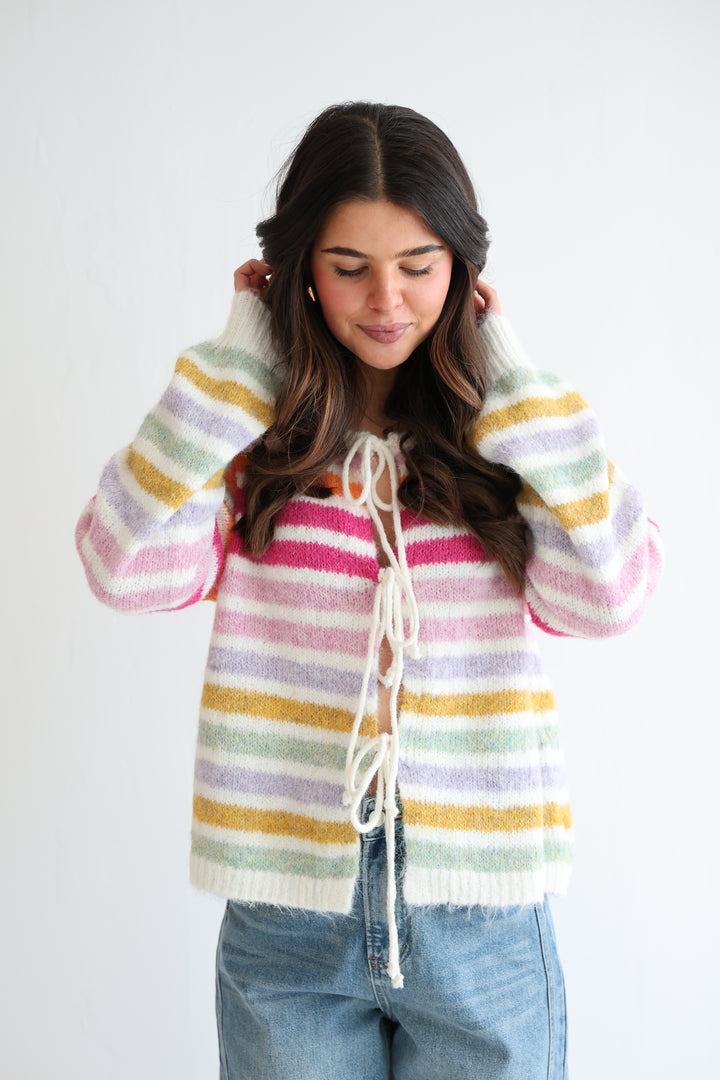Rainbow Stripe Cardigan