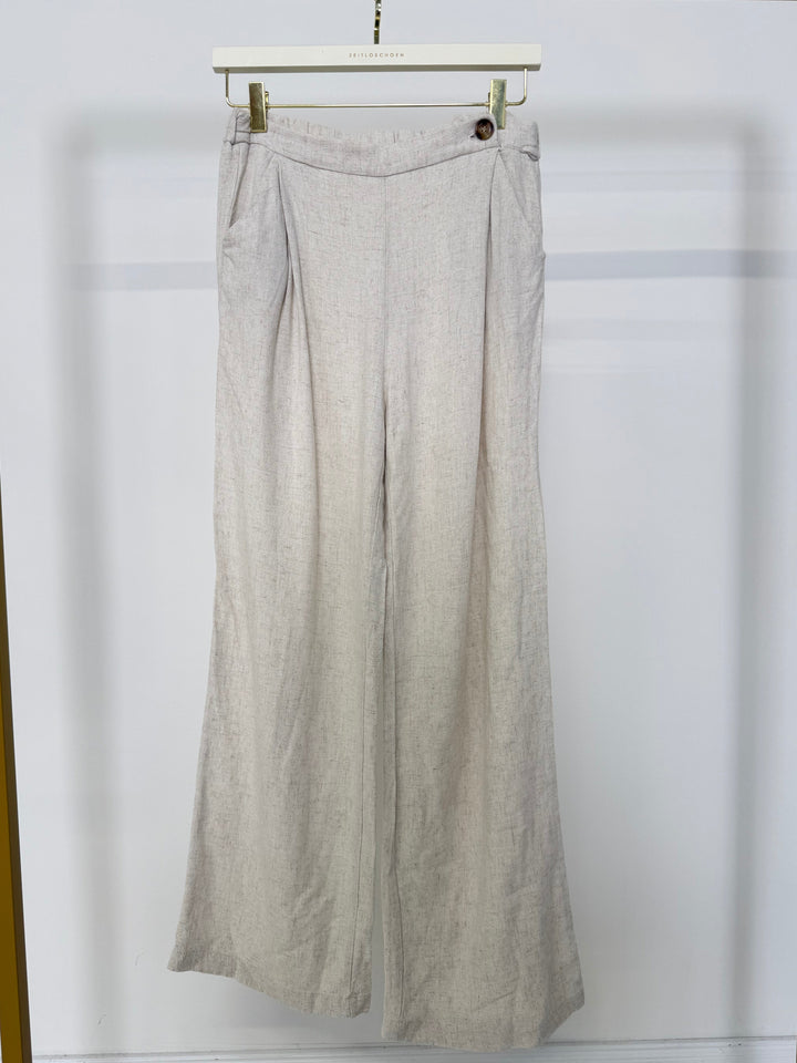 LEINENHOSE MIT SEITLICHEM KNOPF GR.L/40 (B-WARE)