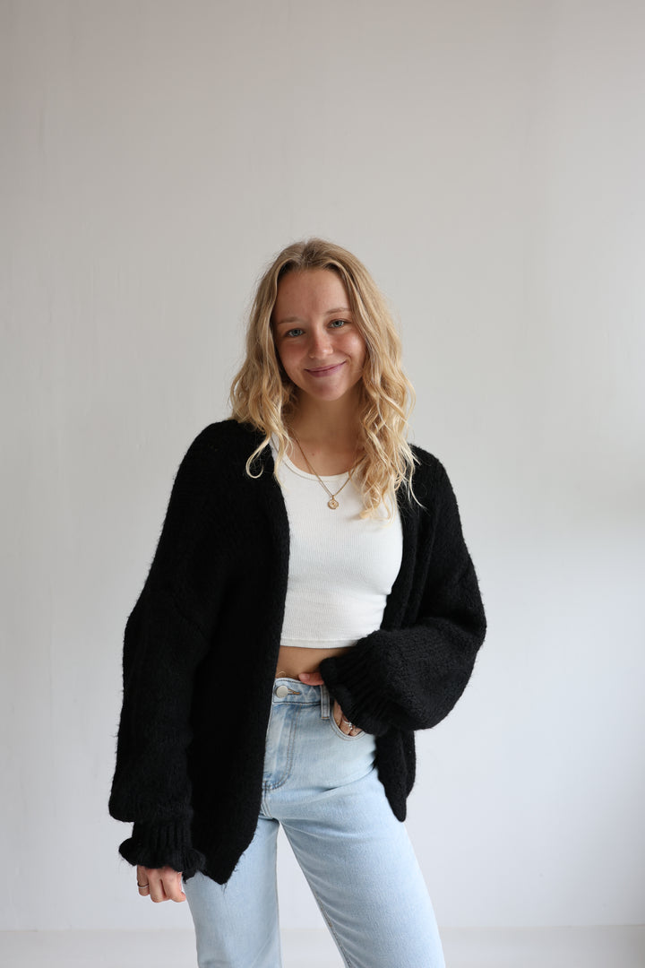 Offener Cardigan mit Rüschenärmeln Clara