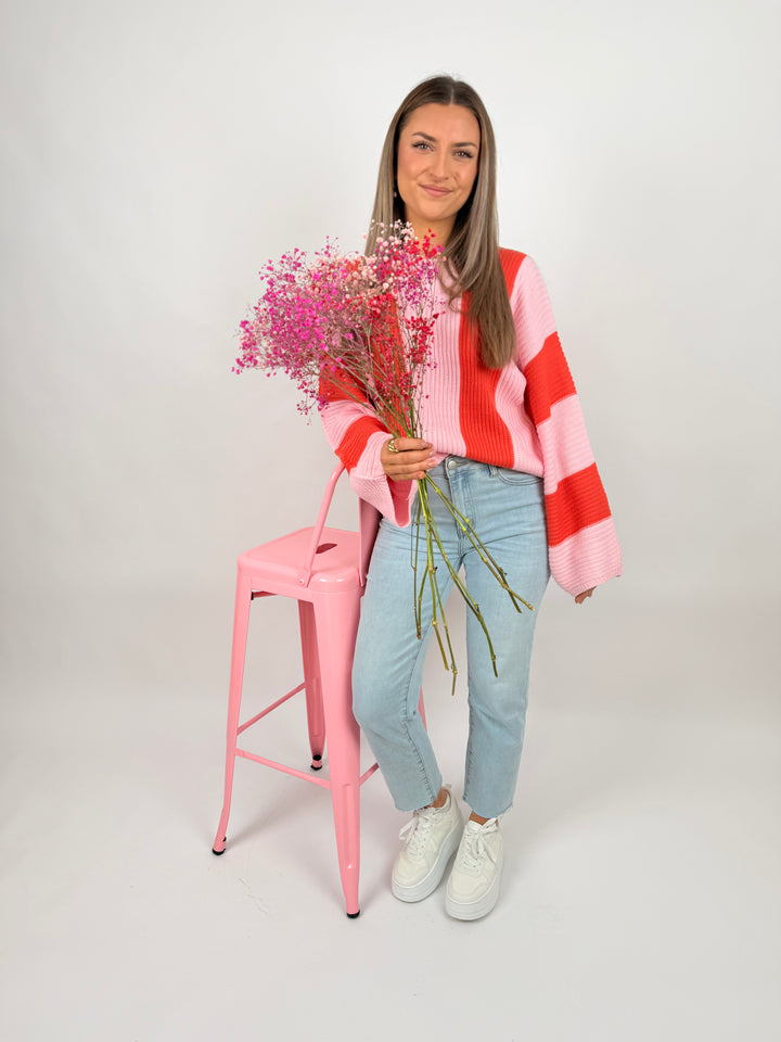 Oversize Pullover Block Stripes
