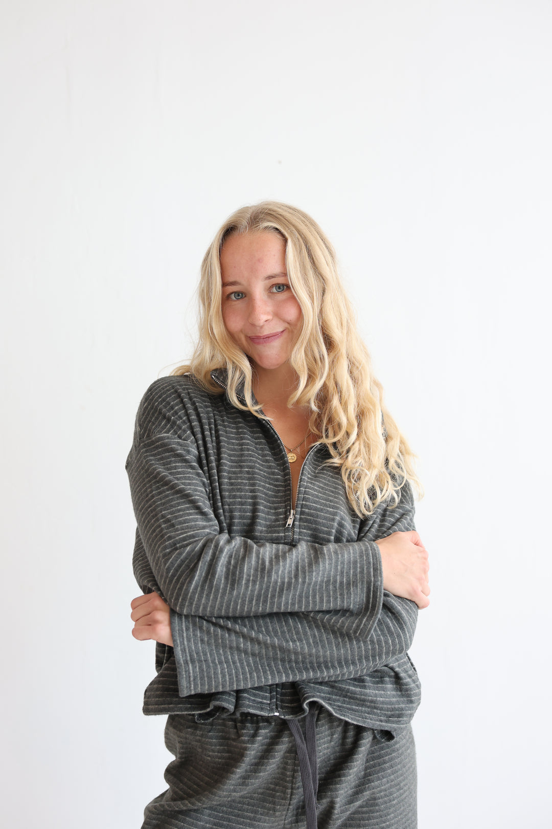 Marlow Stripe Zip Sweater