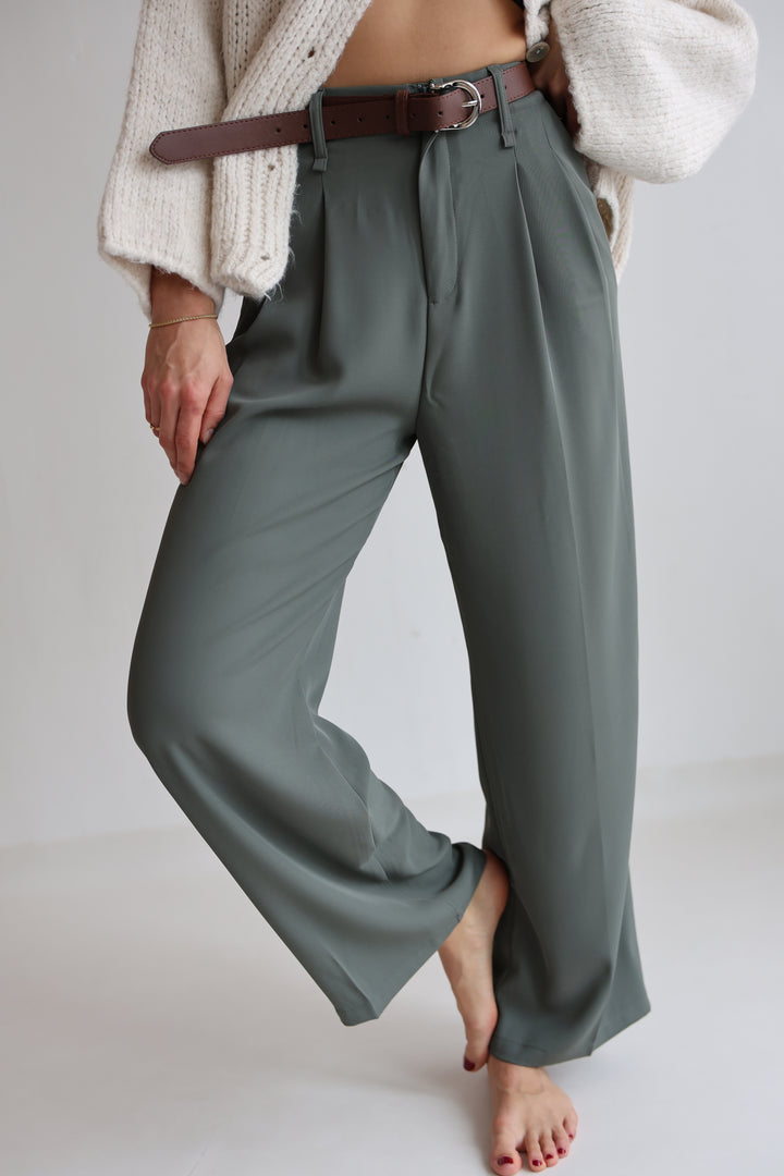 Bundfaltenhose mit Gürtel Anna (23091)