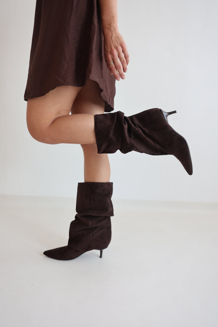 Slouch Heel Boots
