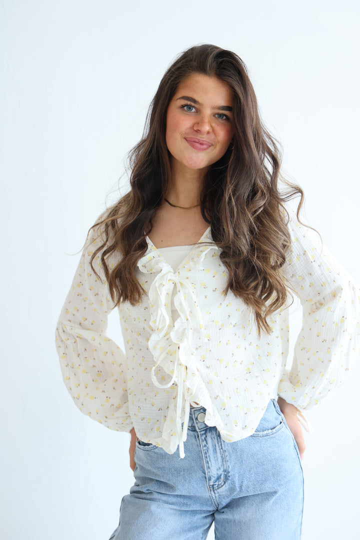 Rosy Ruffle Cardigan