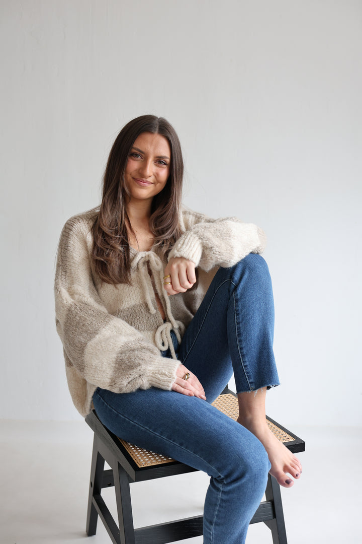 Gestreifter Cardigan Luana