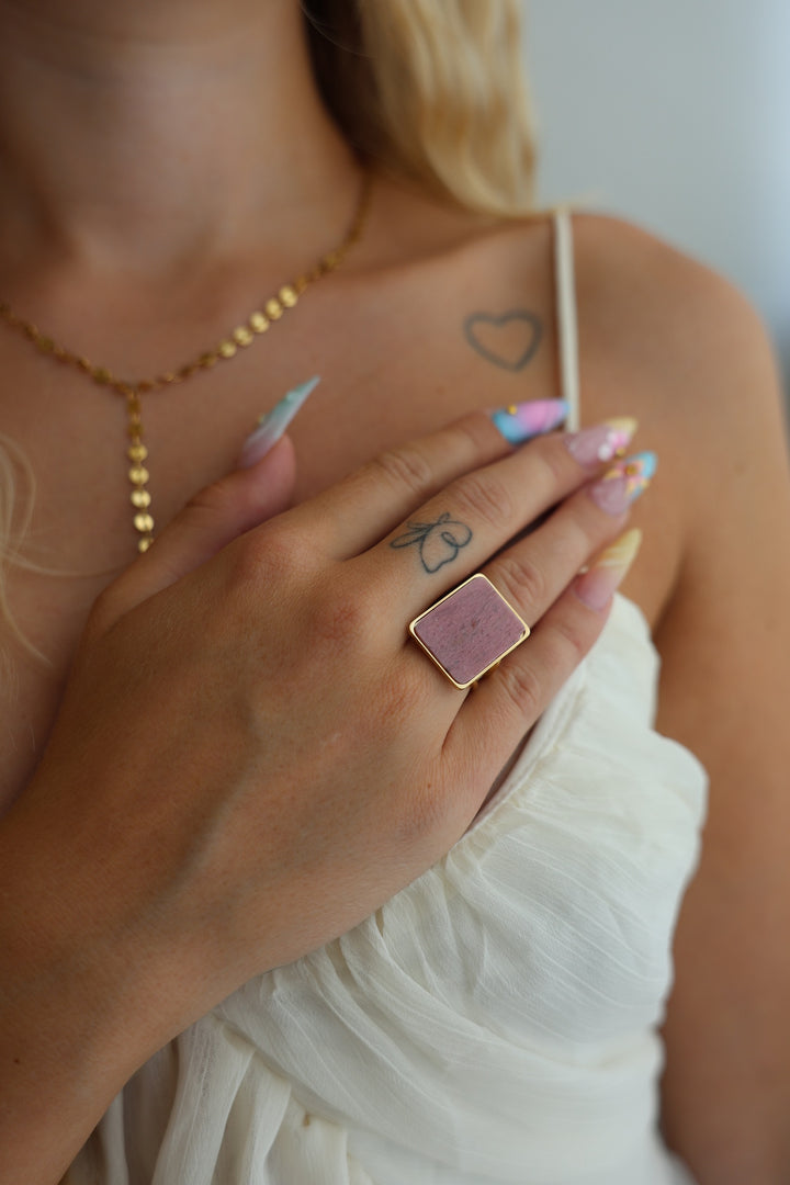 Ring Square Stone