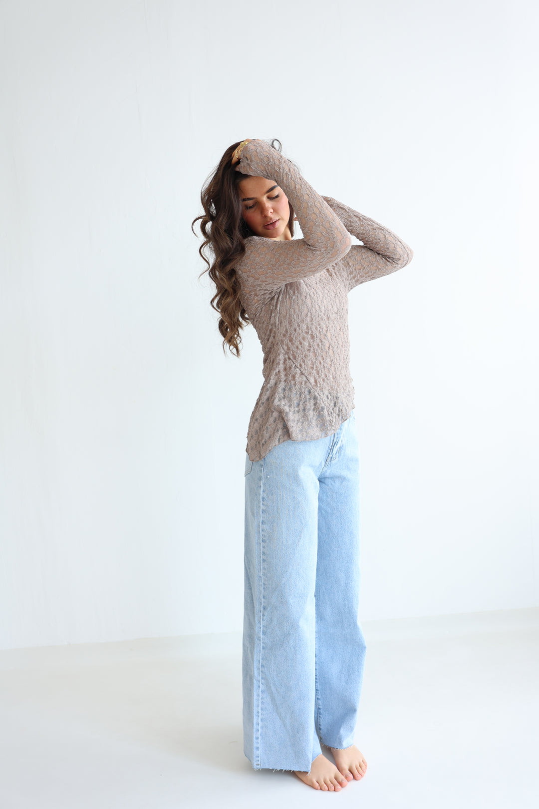 Asymmetric Mesh Longsleeve