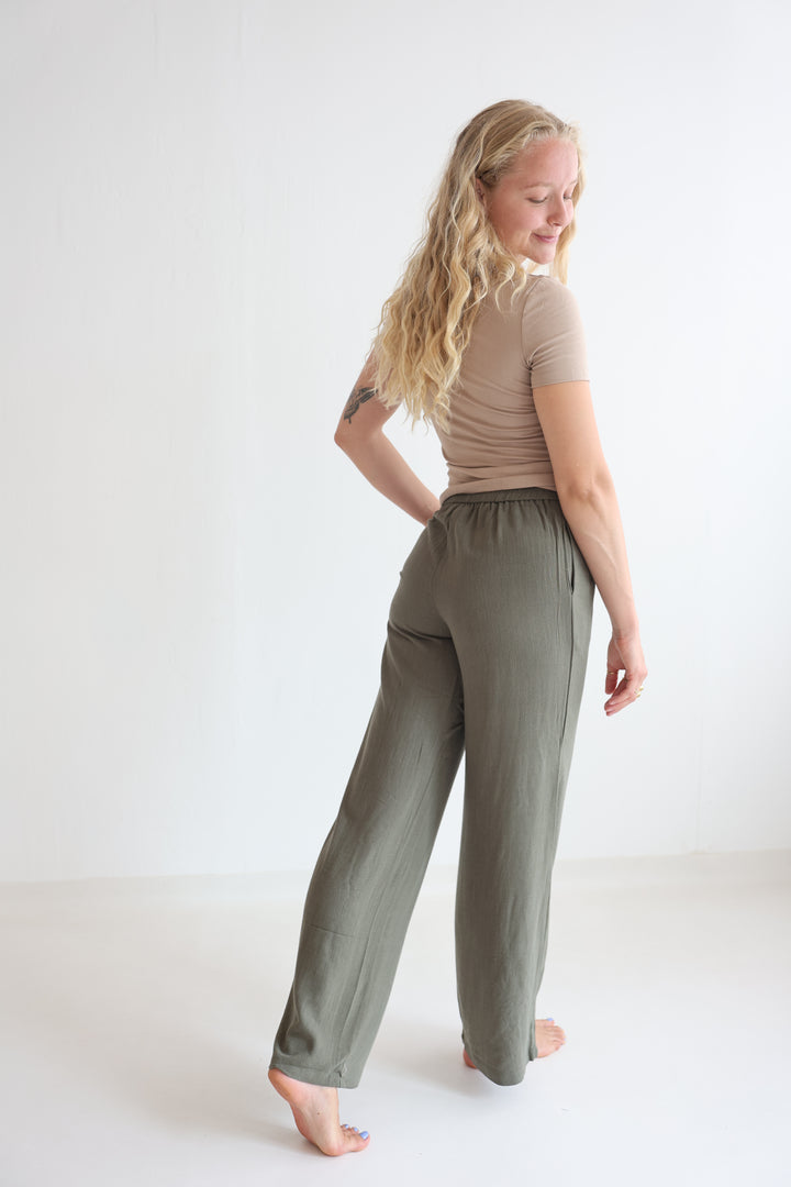 Soft Sand Linen Trousers