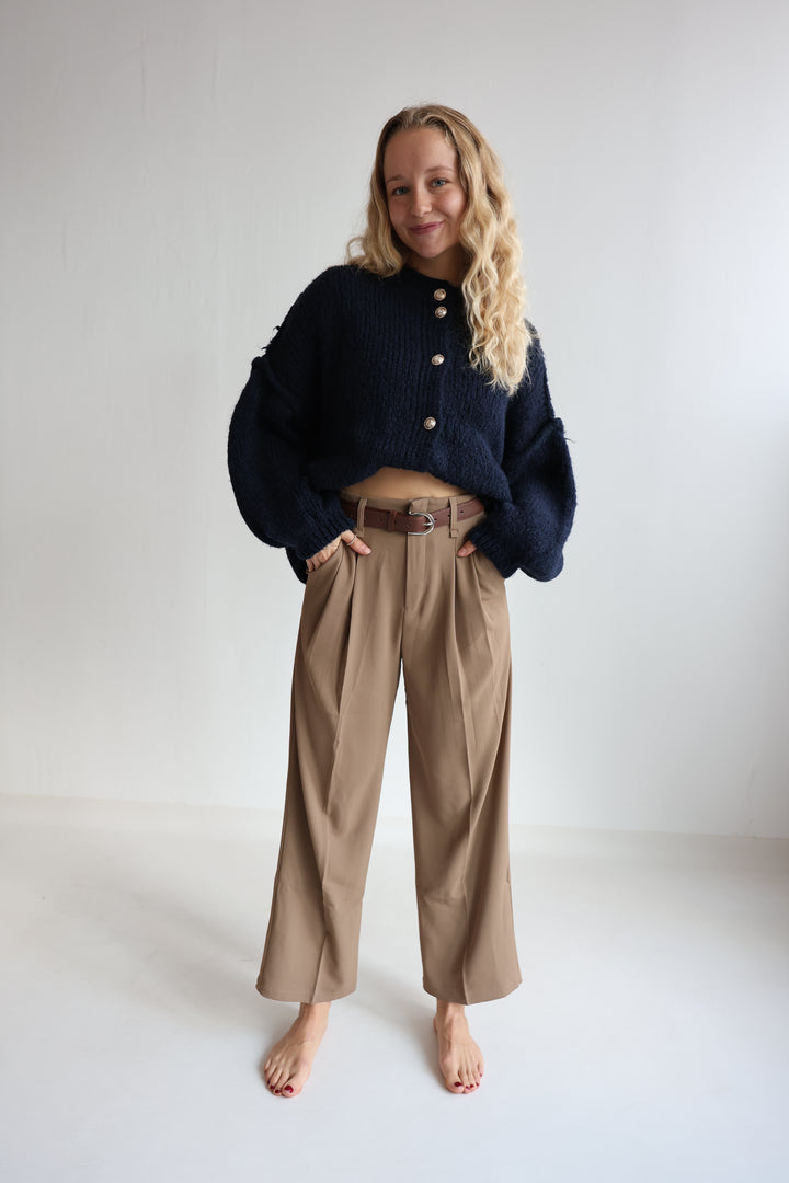 Bundfaltenhose mit Gürtel Anna (23091)