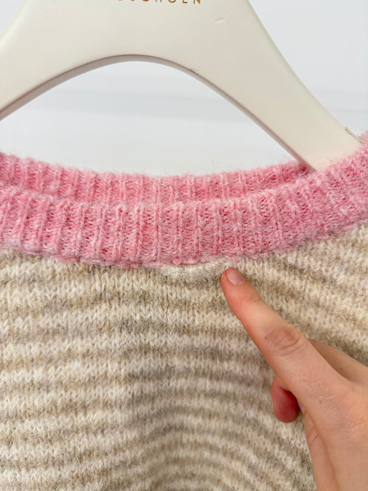 GESTREIFTER PULLOVER MOODLINE KNIT BEIGE (B-WARE)
