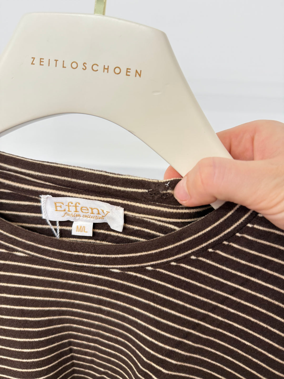 SUNDAY STRIPE LONGSLEEVE CHOCOLATE GR. M/L (B-WARE)
