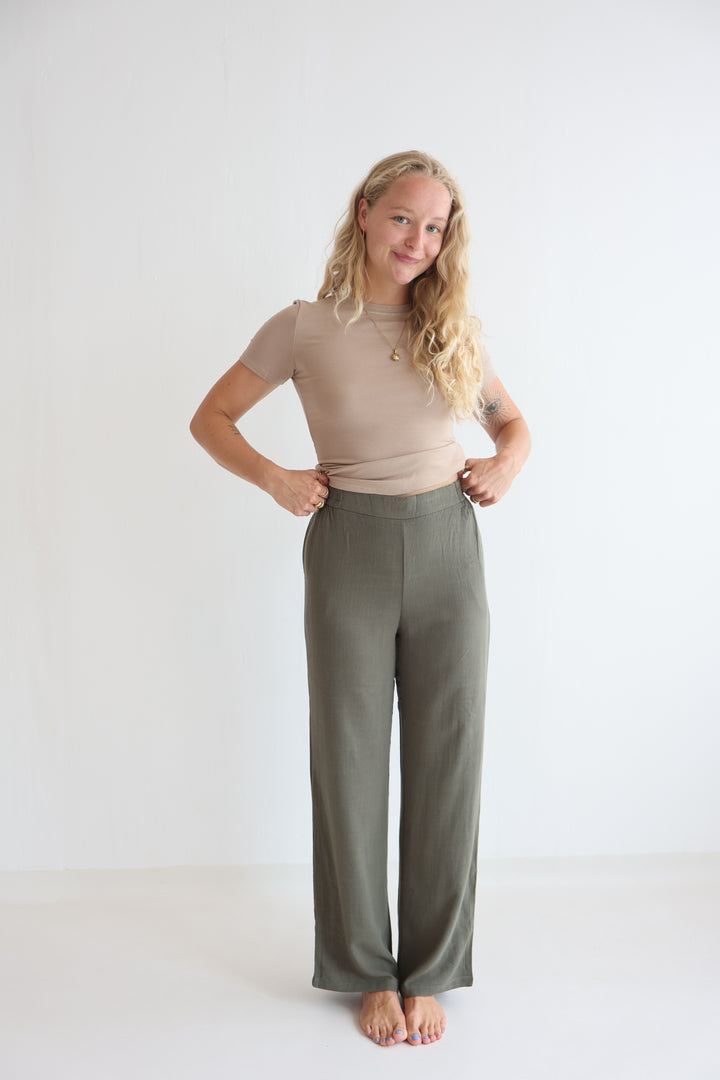 Soft Sand Linen Trousers
