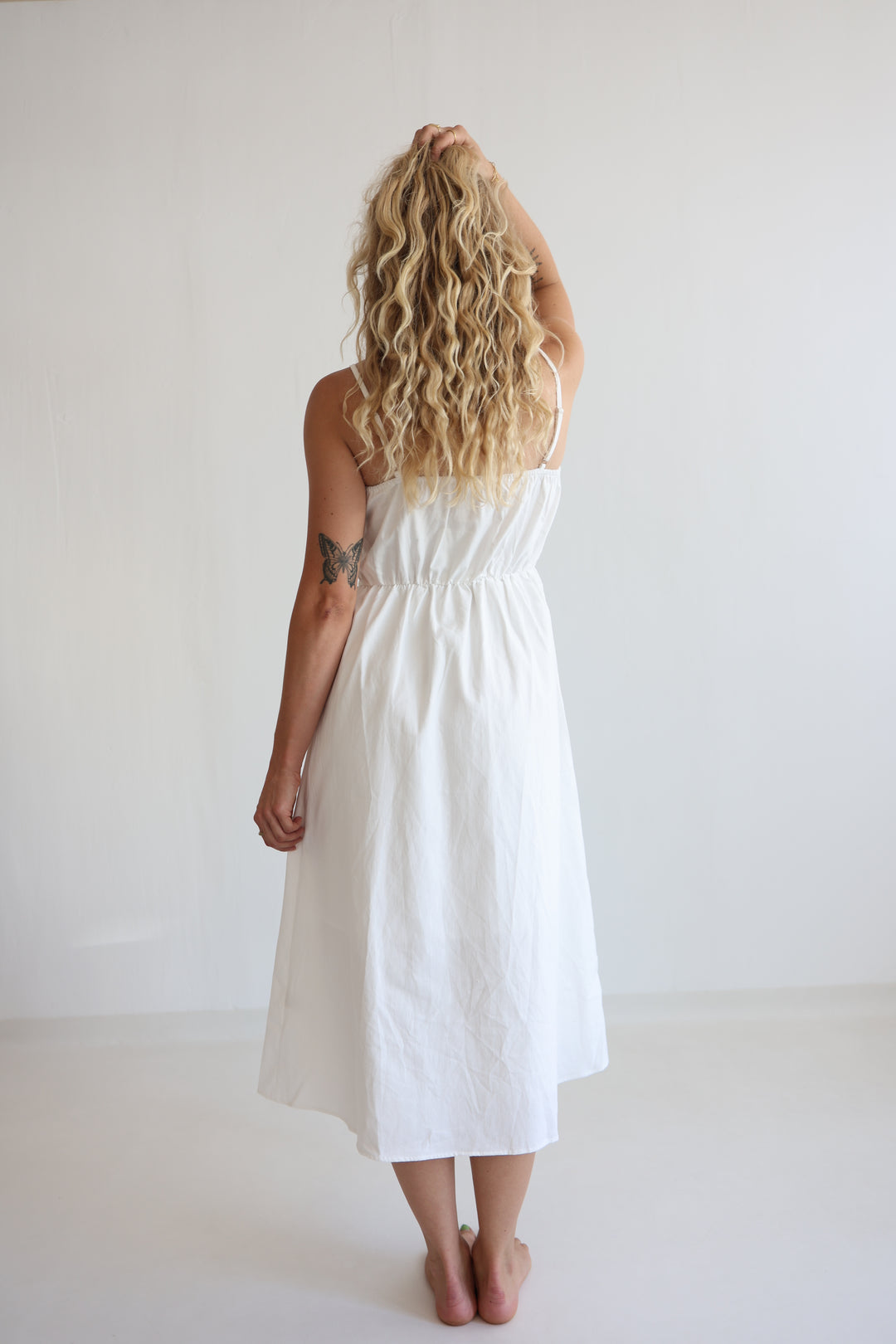 Riviera White Midi Dress