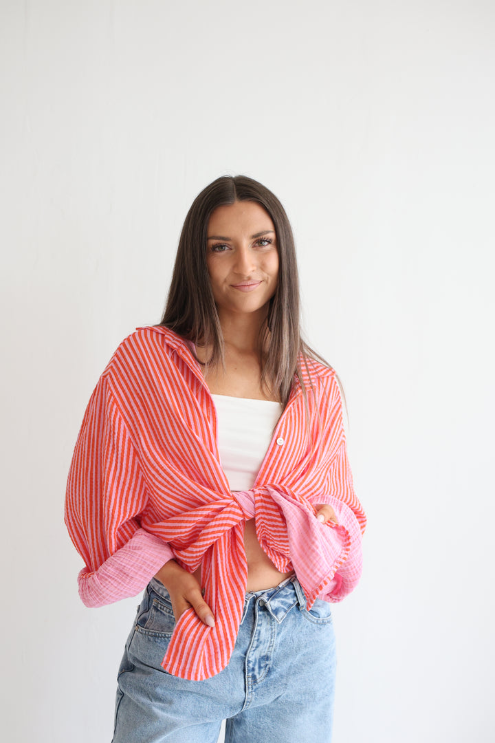 Gestreifte Musselinbluse Meadow