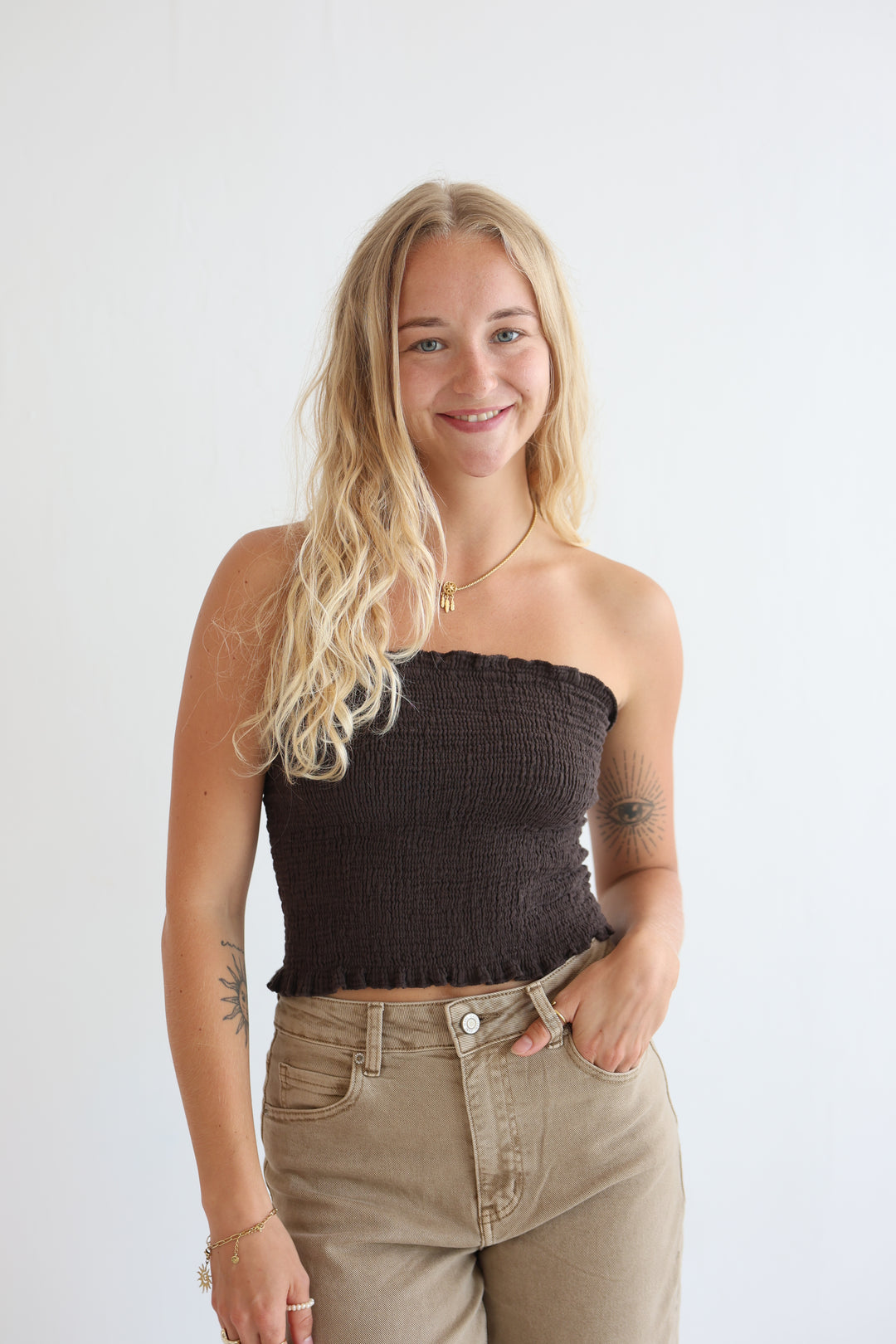 Croptop aus Musselin Malu