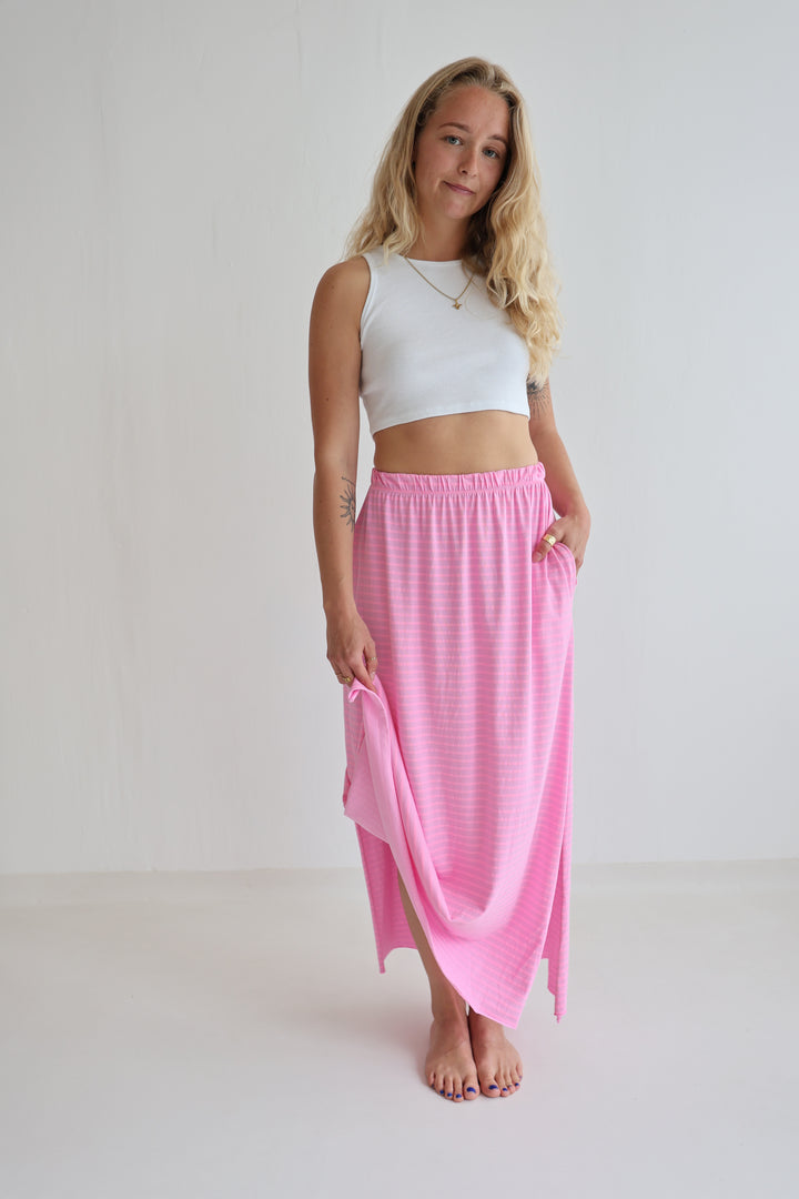 Striped Sweat Skirt