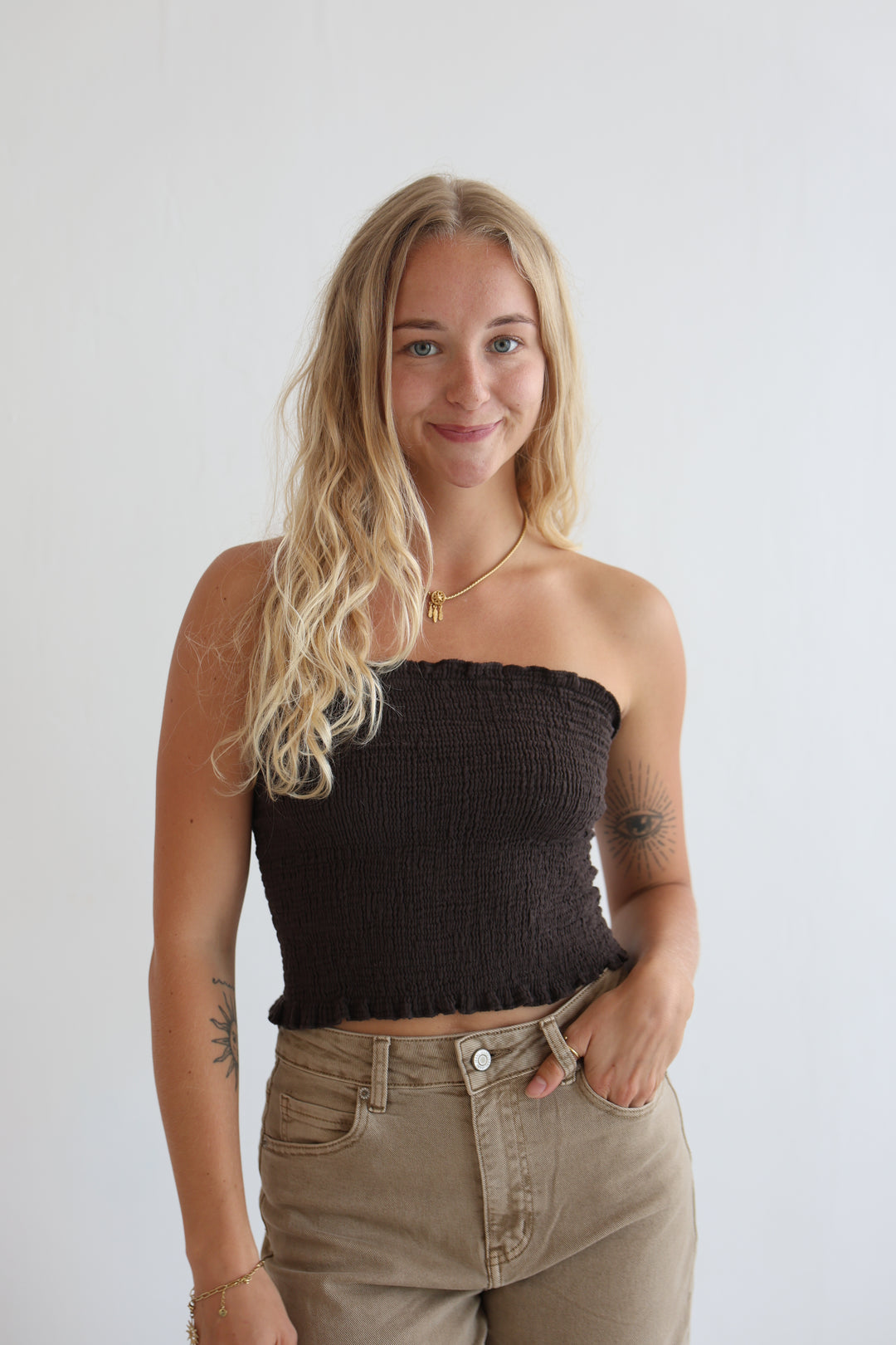 Croptop aus Musselin Malu