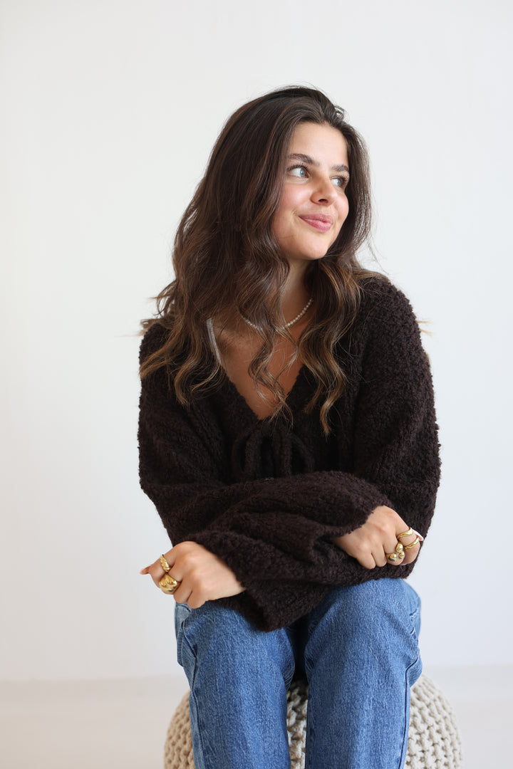 Cardigan Fluffy Tie