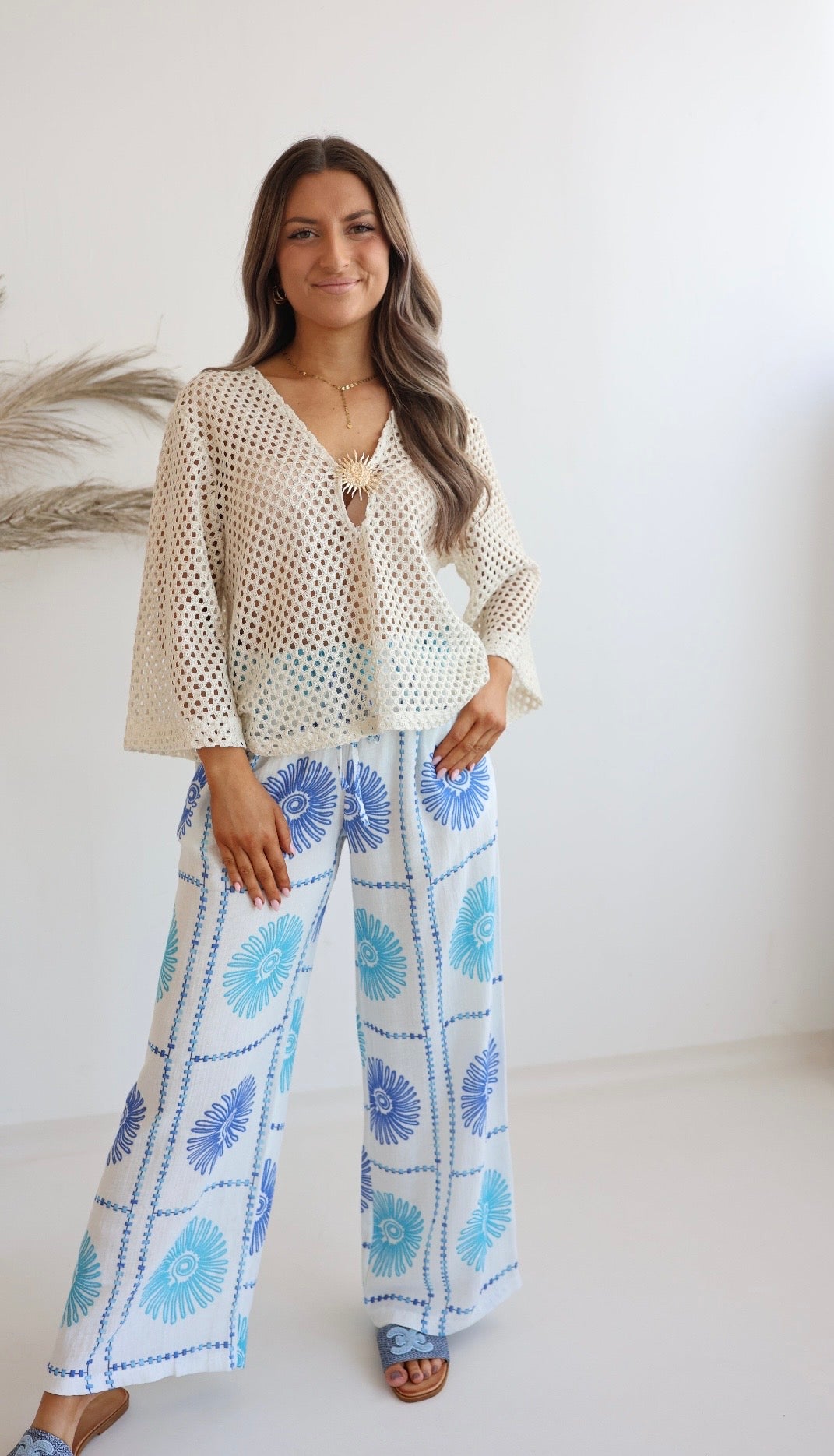 LEICHTE BAUMWOLLHOSE SUNKISSED BLAU (B-WARE)