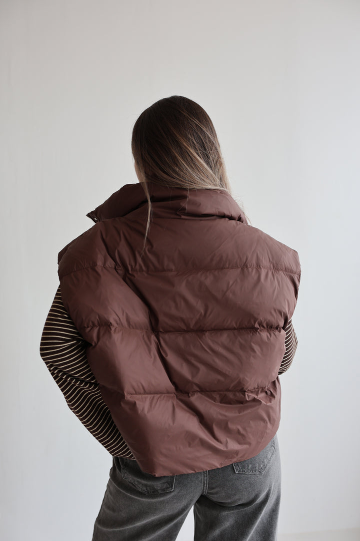 Brown Puffer Gilet