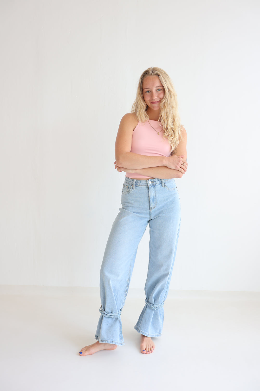 High Waist Ankle Jeans