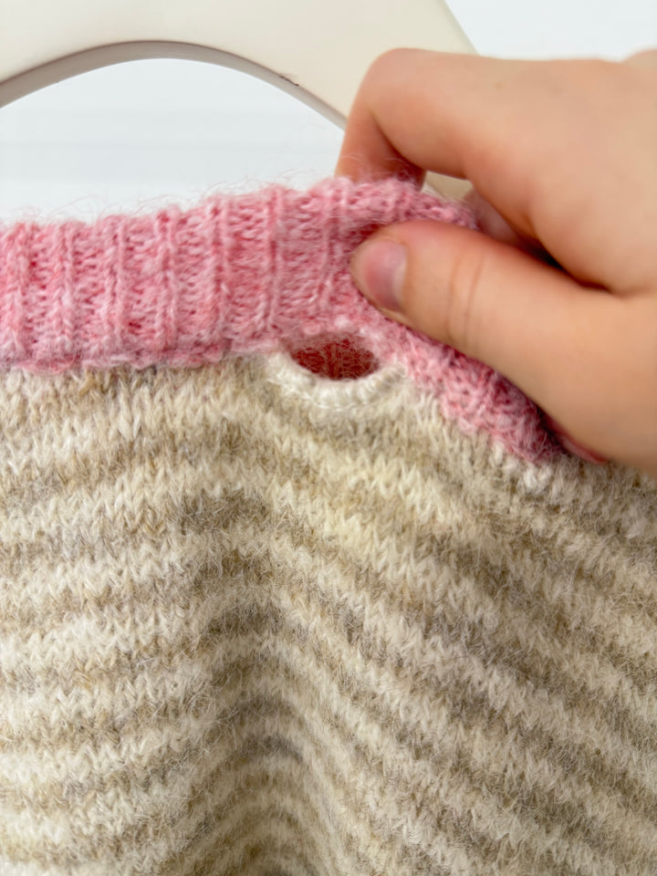 GESTREIFTER PULLOVER MOODLINE KNIT BEIGE (B-WARE)
