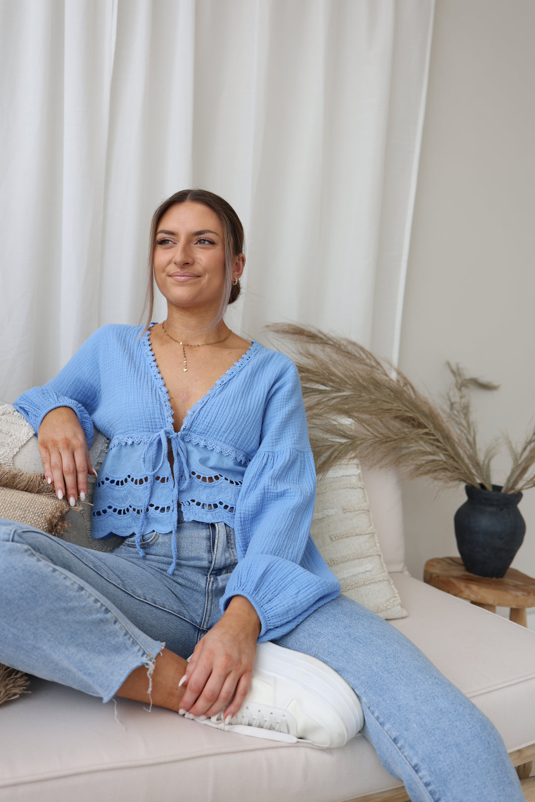 Musselinbluse Sweet Ruffles